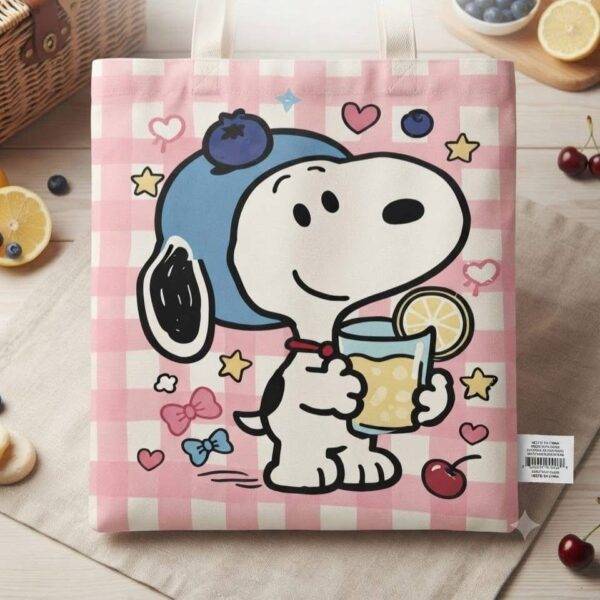 BB2337 - TOTE BAG x "SNOOPY" POR DECENA (10 PIEZAS)