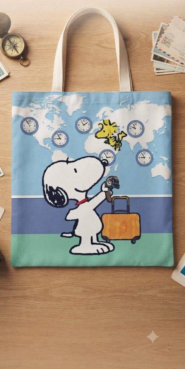 BB2337 - TOTE BAG x "SNOOPY" POR DECENA (10 PIEZAS)