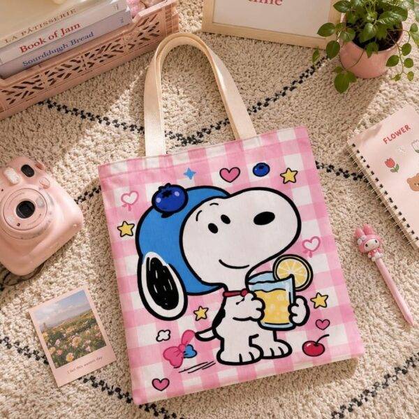 BB2337 - TOTE BAG x "SNOOPY" POR DECENA (10 PIEZAS)