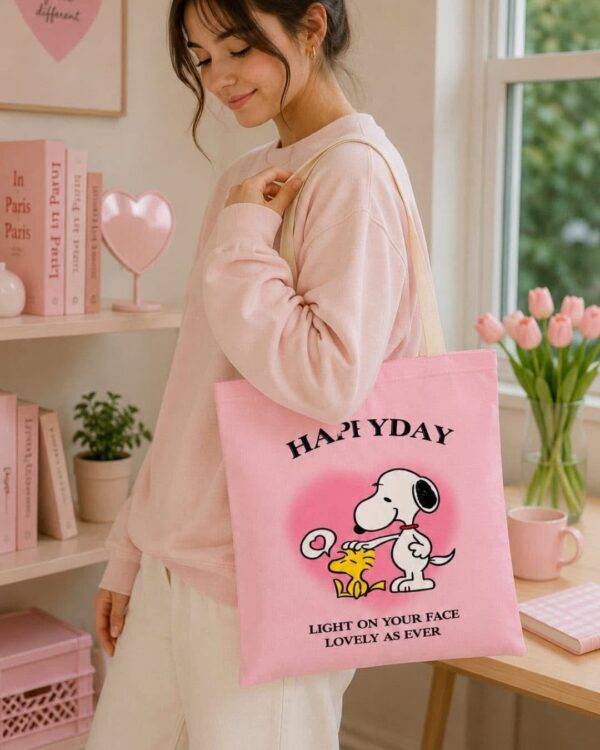 BB2337 - TOTE BAG x "SNOOPY" POR DECENA (10 PIEZAS)