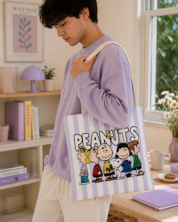 BB2337 - TOTE BAG x "SNOOPY" POR DECENA (10 PIEZAS)