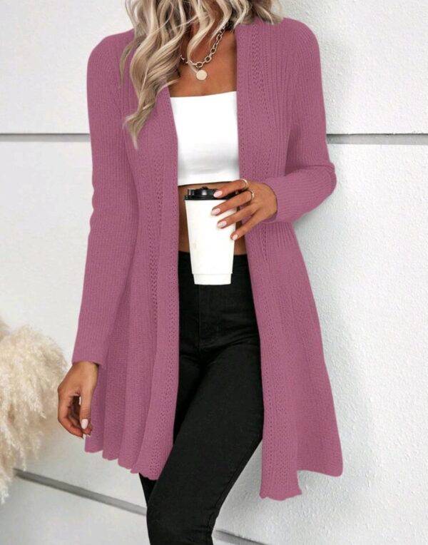 GDP7252- CARDIGAN LARGO DE PUNTO PARA DAMA PREMIUM.  (1 PZA)