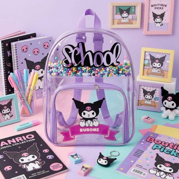 S900- MOCHILA TRANSPARENTE PARA KINDER x "PERSONAJES". (1 PZA)