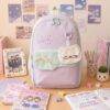 10906 - MOCHILA KAWAII x "HAPPY TIME" CON MONEDERO "GATITO" (1 PZA)