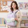 10906 - MOCHILA KAWAII x "HAPPY TIME" CON MONEDERO "GATITO" (1 PZA)