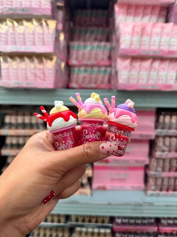 MOC2663 - CAJA DE 24 PIEZAS DE LIPGLOSS CON BRILLOS "CONO DE HALADITOS" (1 CAJA)