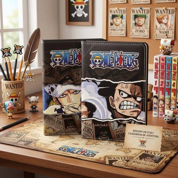 XX2206 - LIBRETA CON PASTA "ACOLCHADA" x "ONE PIECE" (1 PZA)