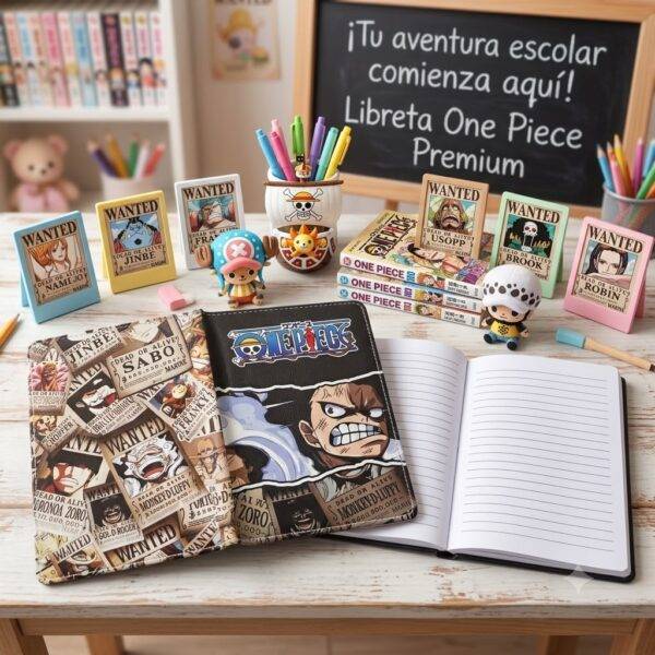 XX2206 - LIBRETA CON PASTA "ACOLCHADA" x "ONE PIECE" (1 PZA)