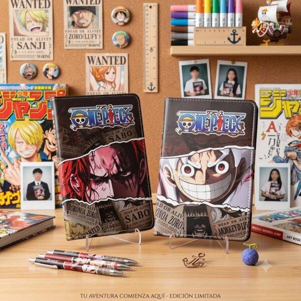 XX2206 - LIBRETA CON PASTA "ACOLCHADA" x "ONE PIECE" (1 PZA)