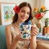 TCB183 - TAZA CON FIGURITA x "STITCH" CON CAJA (1 PZA)