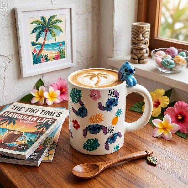 TCB183 - TAZA CON FIGURITA x "STITCH" CON CAJA (1 PZA)