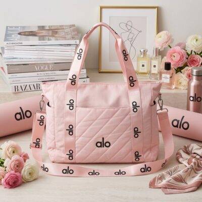 BK1-583 - TOTE BAG CON BOLSILLO DELANTERO x "ALO" (1 PZA)
