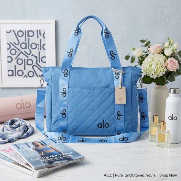 BK1-583 - TOTE BAG CON BOLSILLO DELANTERO x "ALO" (1 PZA)