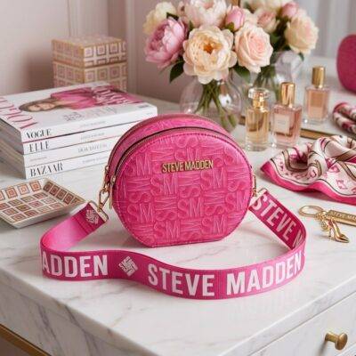 WXL-712 - CROSSBODY REDONDO CON DOBLE CIERRE x "STEVE MADDEN" (1 PZA)