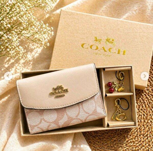 WXL-1105 - MONEDERO CON LLAVEROS PREMIUM x "COACH" (1 PZA)