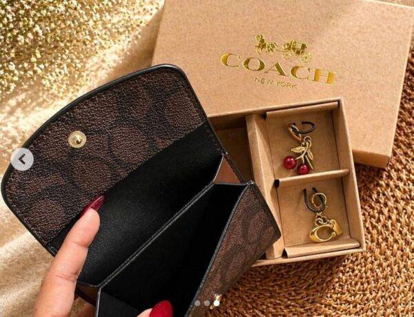 WXL-1105 - MONEDERO CON LLAVEROS PREMIUM x "COACH" (1 PZA)