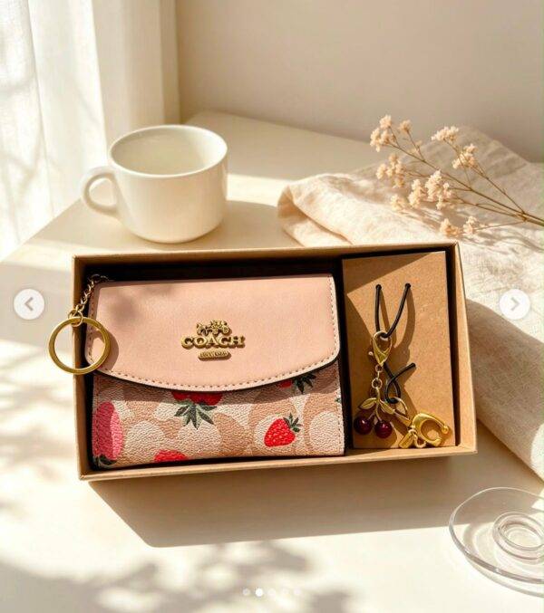 WXL-1105 - MONEDERO CON LLAVEROS PREMIUM x "COACH" (1 PZA)