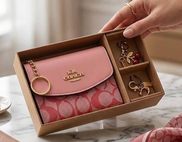 WXL-1105 - MONEDERO CON LLAVEROS PREMIUM x "COACH" (1 PZA)