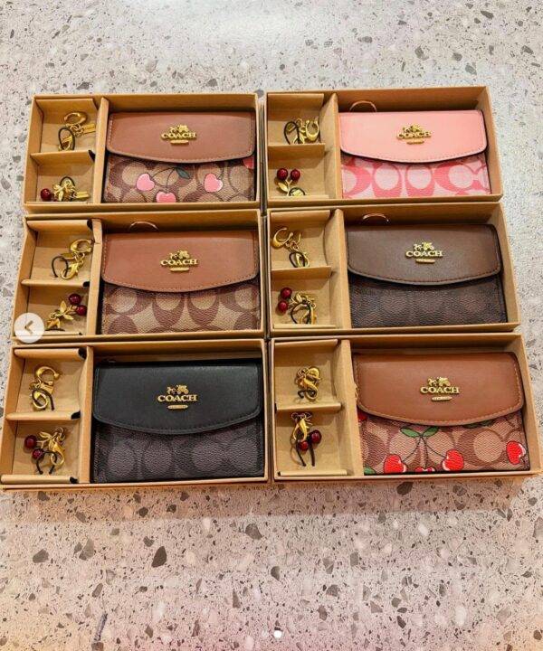 WXL-1105 - MONEDERO CON LLAVEROS PREMIUM x "COACH" (1 PZA)