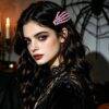 HM26L-122 - PAQUETE DE 12 PIEZAS DE PINZAS "HALLOWEEN" PARA EL CABELLO (1 DOCENA)