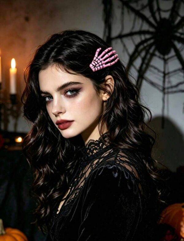 HM26L-122 - PAQUETE DE 12 PIEZAS DE PINZAS "HALLOWEEN" PARA EL CABELLO (1 DOCENA)