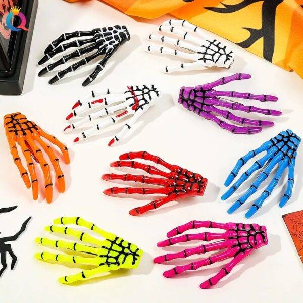 HM26L-122 - PAQUETE DE 12 PIEZAS DE PINZAS "HALLOWEEN" PARA EL CABELLO (1 DOCENA)