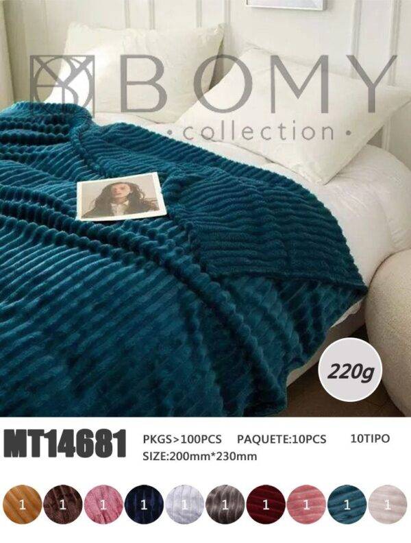 MT14681- FRAZADA KING SIZE TIPO PELO DE CONEJO. (1 PZA) 🐰