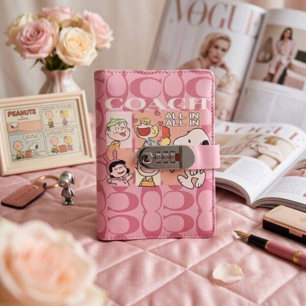 8590 - LIBRETA "ORGANIGASTO" DE "SNOOPY y HELLO KITTY" x "COACH" (1 PZA)