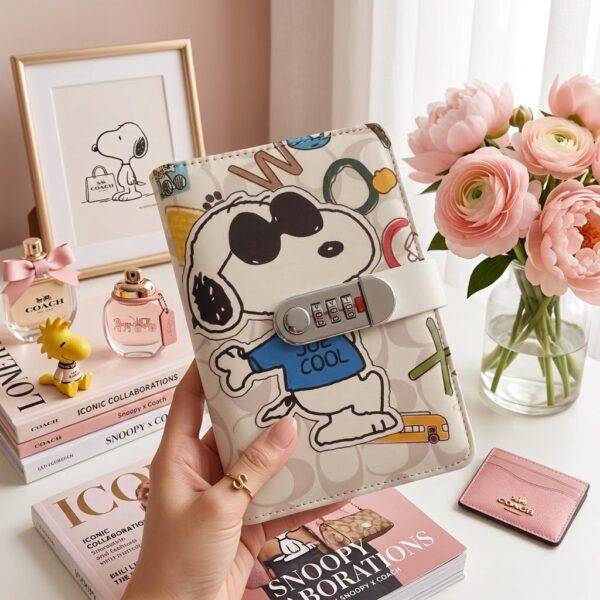 8590 - LIBRETA "ORGANIGASTO" DE "SNOOPY y HELLO KITTY" x "COACH" (1 PZA)