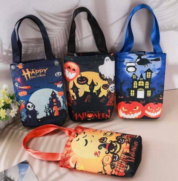 LU2118 - BOLSA/DULCERO CON LUZ LED x "HALLOWEEN" POR TERCIA (3 PIEZAS)