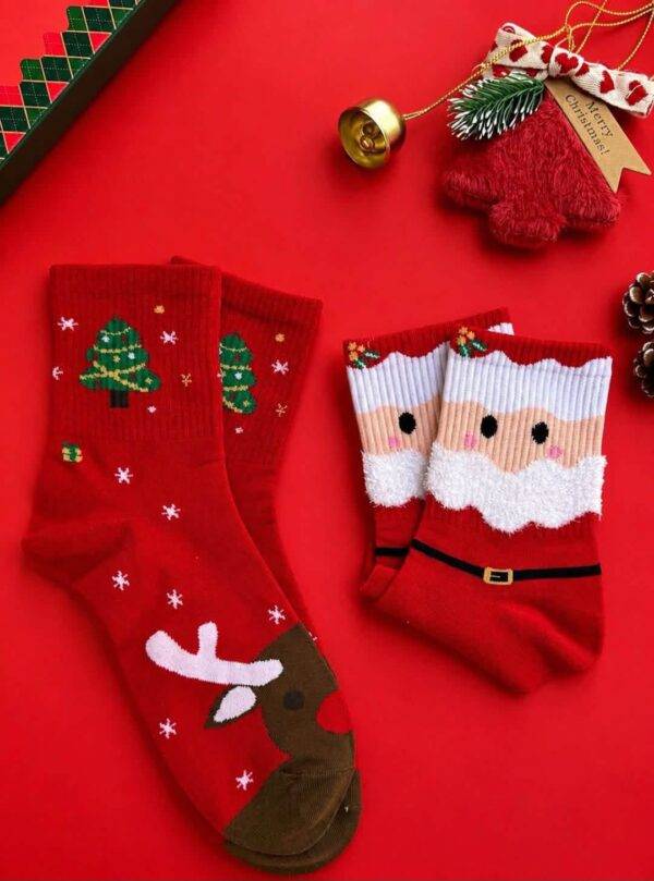 LU88861 - PAQUETE DE 5 PARES DE CALCETAS NAVIDEÑAS (1 PAQUETE)