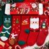 LU88861 - PAQUETE DE 5 PARES DE CALCETAS NAVIDEÑAS (1 PAQUETE)