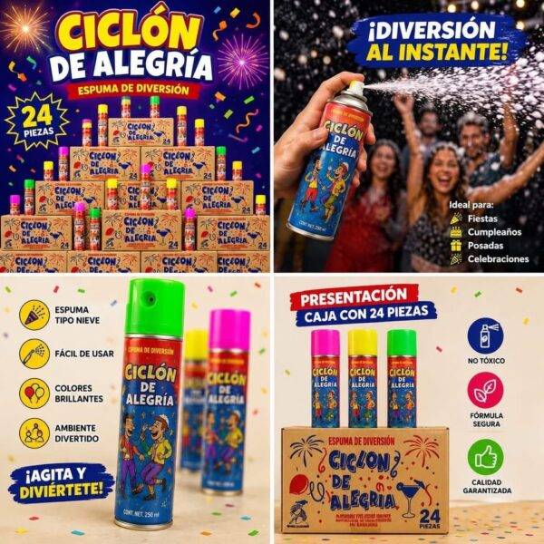 LTS77 - ESPUMA DE DIVERSION x "CICLON DE ALEGRIA" (1 PZA)