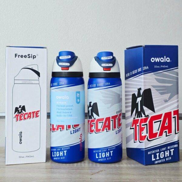 O535 - TERMO CON DISEÑO DE CERVEZAS y REFRESCOS x "OWALA" DE 32 ONZAS (1 PZA)