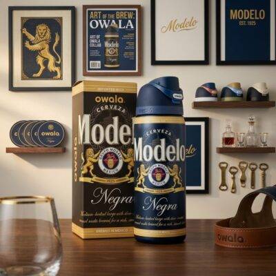 O535 - TERMO CON DISEÑO DE CERVEZAS y REFRESCOS x "OWALA" DE 32 ONZAS (1 PZA)
