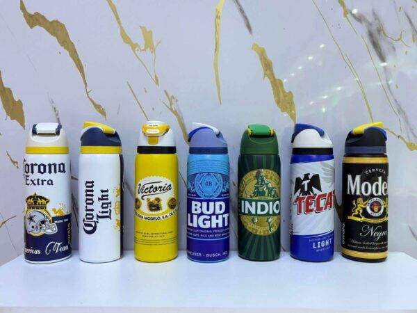 O535 - TERMO CON DISEÑO DE CERVEZAS y REFRESCOS x "OWALA" DE 32 ONZAS (1 PZA)