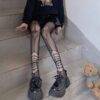 HU-ZZ334 - MEDIAS DE RED x "HALLOWEEN" PARA DAMA POR TERCIA (3 PIEZAS)