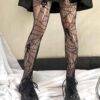HU-ZZ334 - MEDIAS DE RED x "HALLOWEEN" PARA DAMA POR TERCIA (3 PIEZAS)