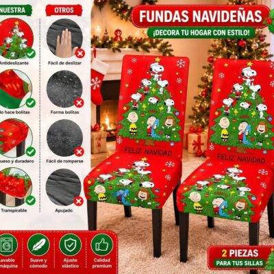 WhatsApp Image 2026-09-20 at 11.10.56 AM (1) 6349-15 - FUNDA NAVIDEÑA PARA SILLA x "SNOOPY" POR TERCIA (3 PIEZAS)