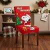 6349-15 - FUNDA NAVIDEÑA PARA SILLA x "SNOOPY" POR TERCIA (3 PIEZAS)