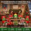6349-15 - FUNDA NAVIDEÑA PARA SILLA x "SNOOPY" POR TERCIA (3 PIEZAS)