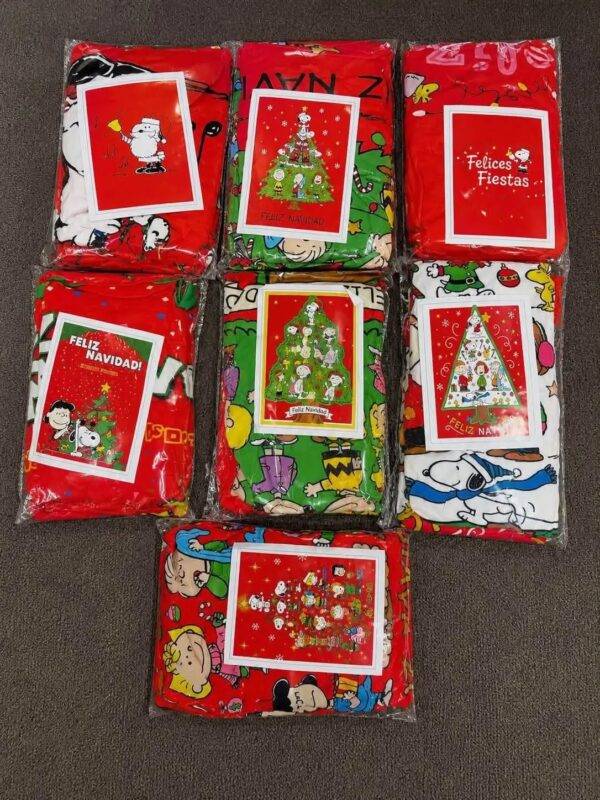 6349-15 - FUNDA NAVIDEÑA PARA SILLA x "SNOOPY" POR TERCIA (3 PIEZAS)