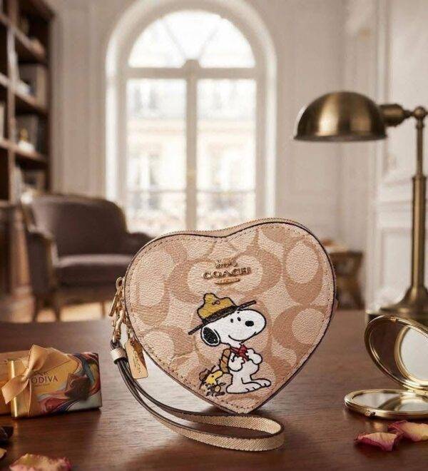 WXL-1149 - MONEDERO EN FORMA DE CORAZON DE PERSONAJES x "COACH" CON CAJA (1 PZA)