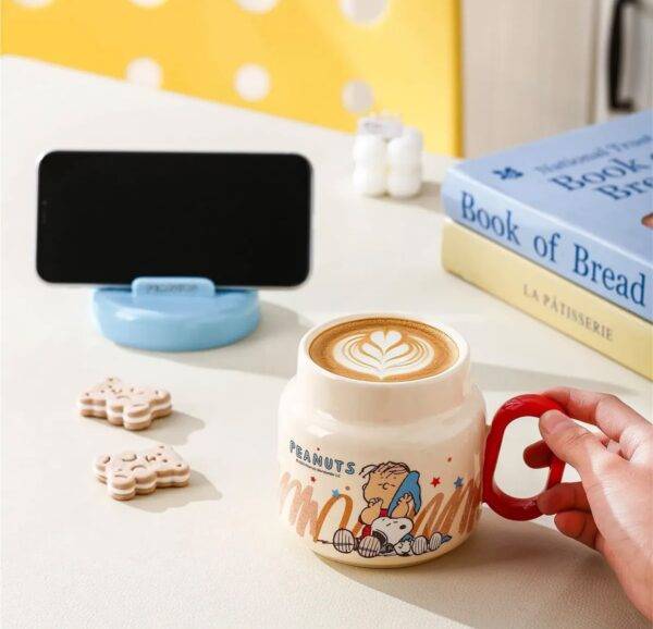 TCB189 - TAZA DE CERAMICA CON TAPA x "SNOOPY" (1 PZA)