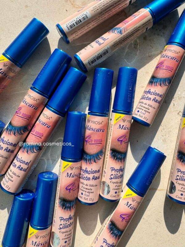 15198 - MASCARA "PROFESIONAL SILICON AZUL" x "PROSA" TAPA AZUL (1 PZA)