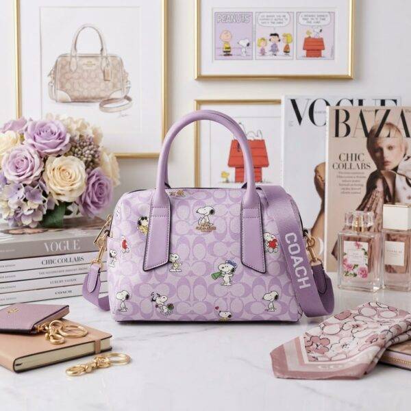 L-K2891 - BOLSO CON DISEÑO DE SNOOPY x "COACH" (1 PZA)
