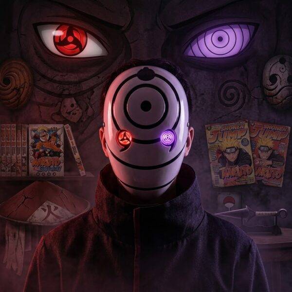 NST10 - MASCARA "TOBI/OBITO" x "NARUTO SHIPPUDEN CON LUZ LED (1 PZA)