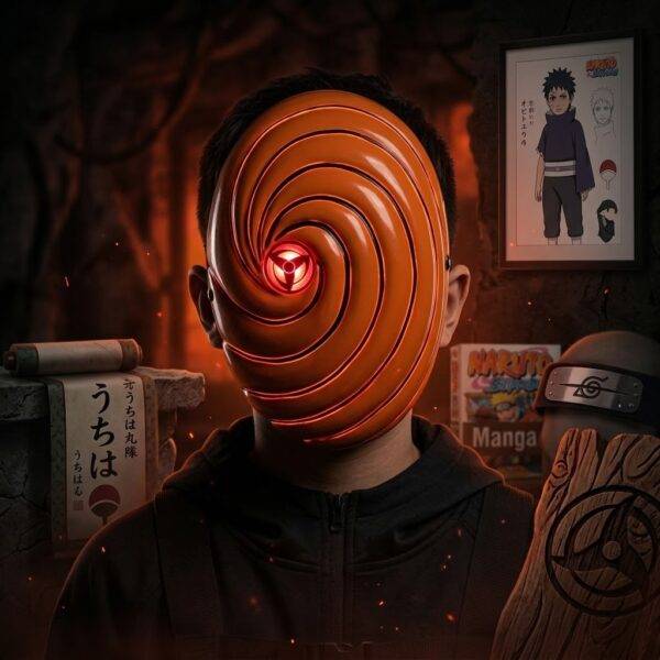 NST10 - MASCARA "TOBI/OBITO" x "NARUTO SHIPPUDEN CON LUZ LED (1 PZA)