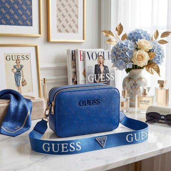 WXL-827 - BANDOLERA CON DOBLE CIERRE TIPO VINIPIEL x "GUESS" (1 PZA)