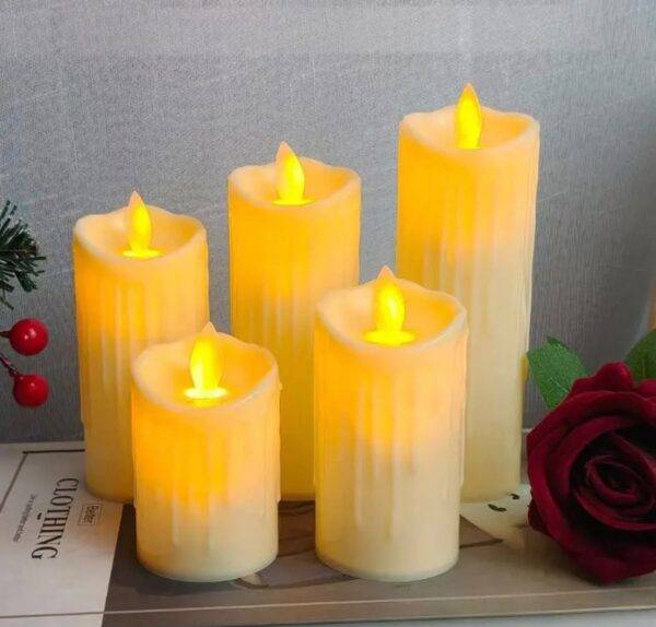 F1208 - CAJA DE 12 VELAS JUMBO DE LUZ LED (1 CAJA)